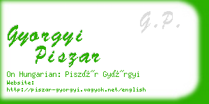 gyorgyi piszar business card